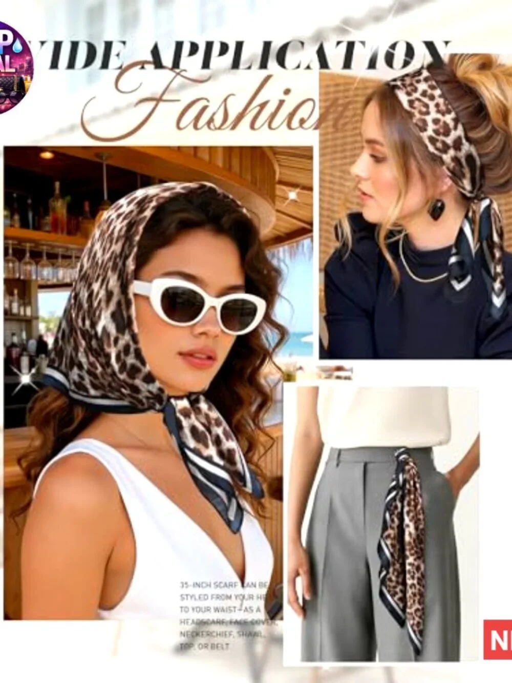 Silk-Like Polyester Satin Scarf for Hair Care and Fashion Wrap